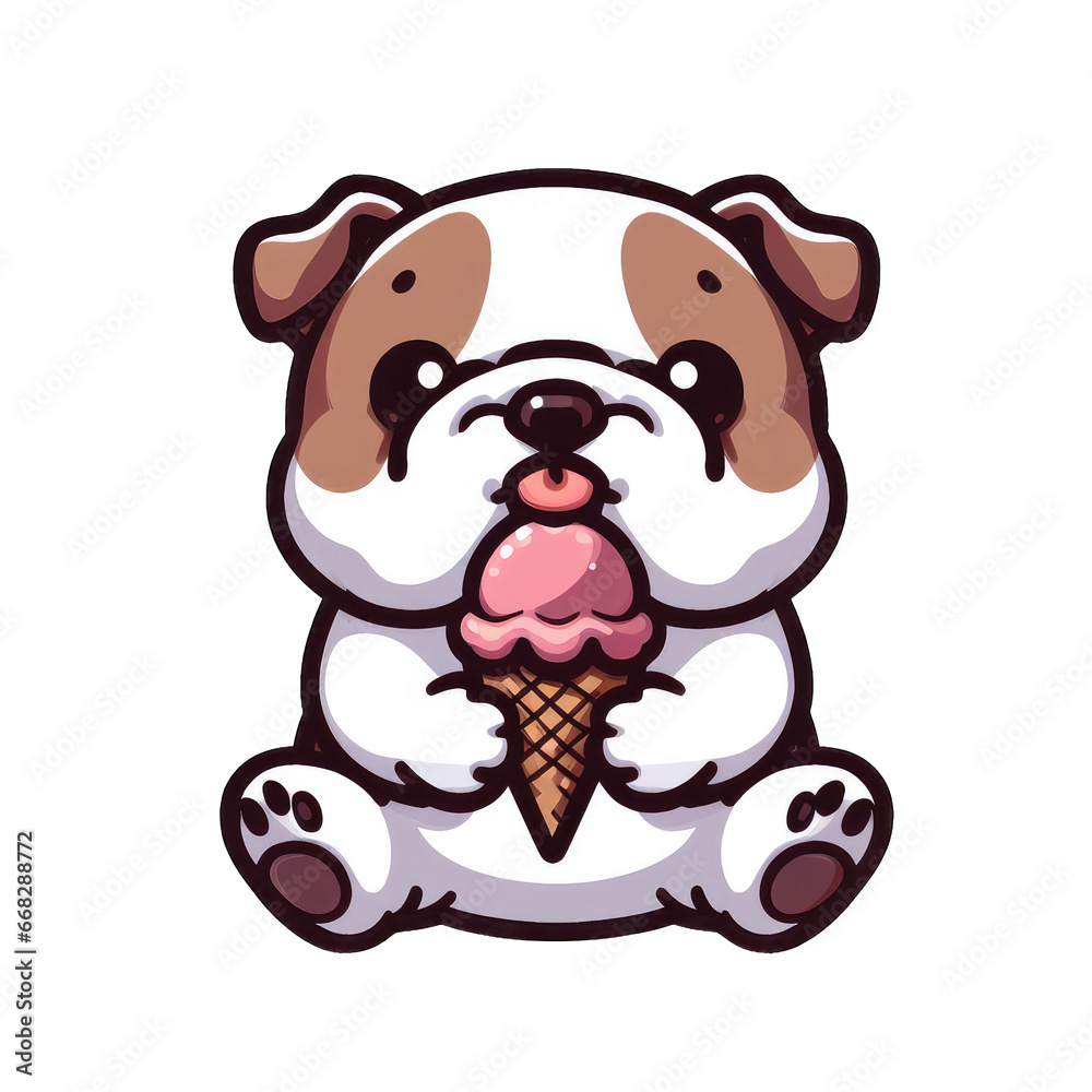 Cute Bulldog Puppy Design, GENERATIVE AI Cute Bulldog Puppy Design, GENERATIVE AI