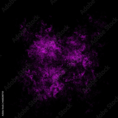 Pink color powder explosion isolated on black background. Royalty high-quality free stock photo image Freeze motion of Pink powder exploding. Colorful dust explode. Paint Holi  dust particles splash