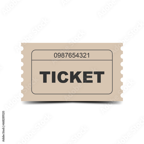 Coffee colored ticket