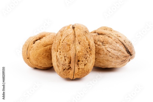 Nuts on a white background
