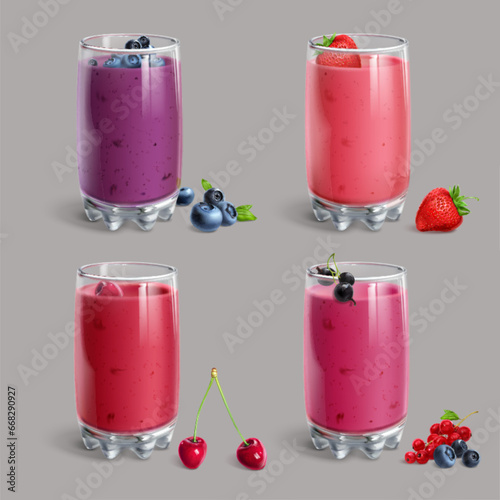 Fresh, delicious berry smoothie. Detox drink