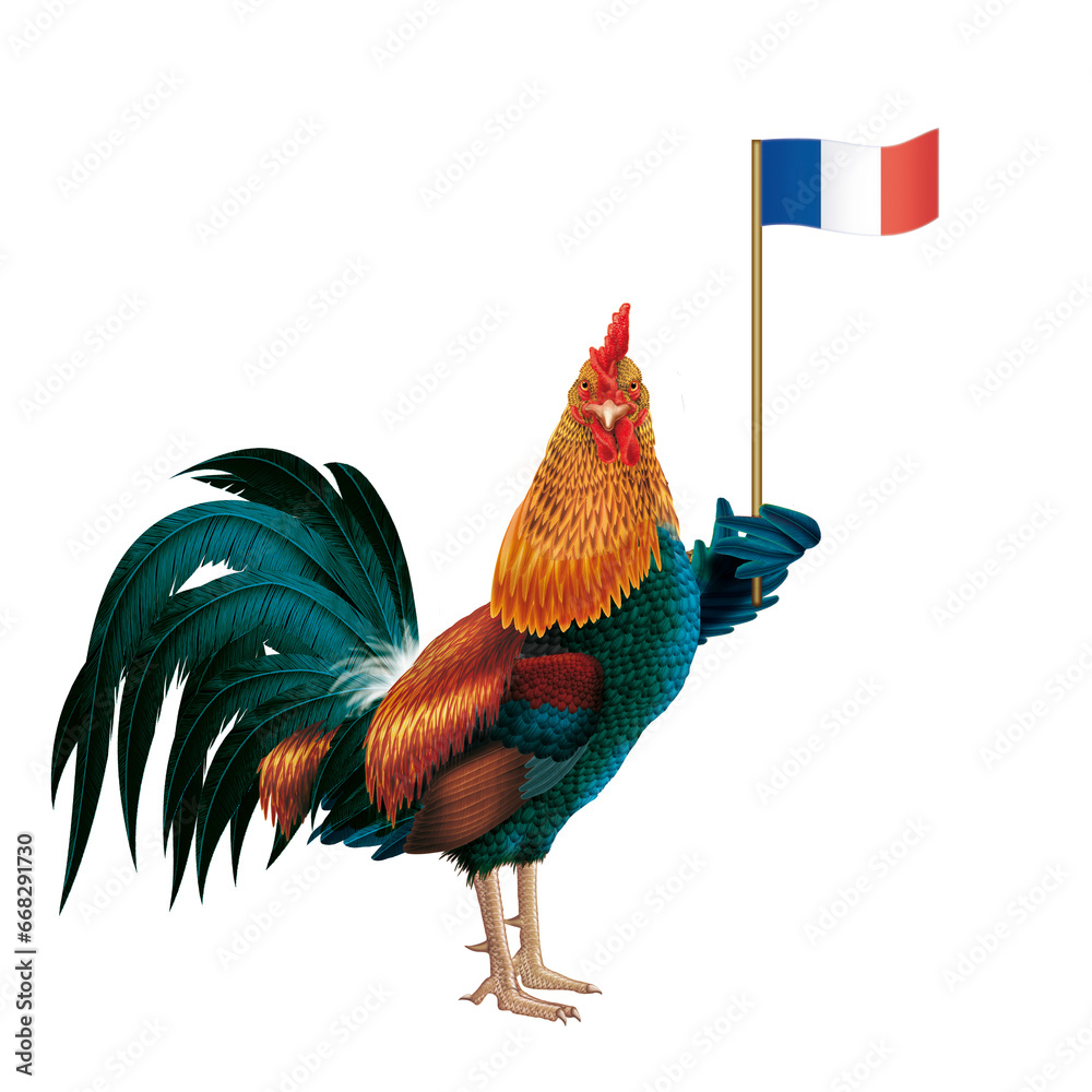 Pendentif Breloque Neuf En Or 10 Carats - Motif Coq/poulet, 2.3g, Zirconium Cubique Rouge