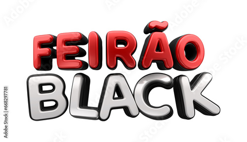 Label Black Friday 3D Label Render