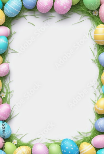 easter eggs decoration frame