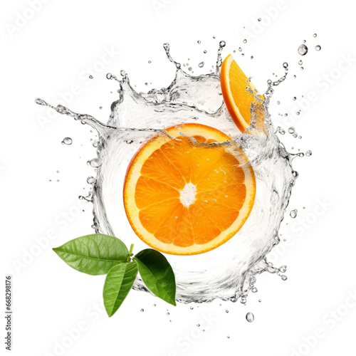 
oranges and water dropped into water png