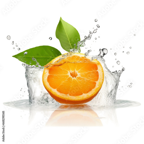  oranges and water dropped into water png