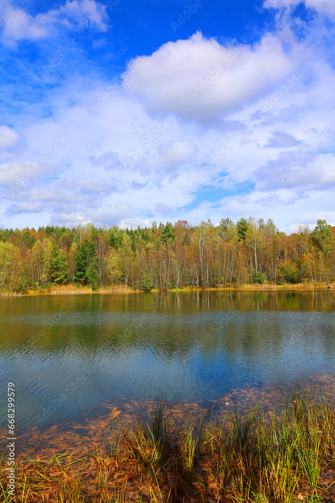 North america fall landscape eastern township Bromont-Shefford Quebec province Canada