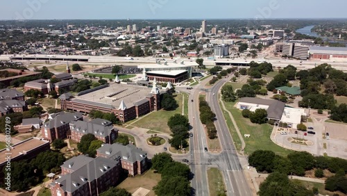 Flying over Waco, Texas