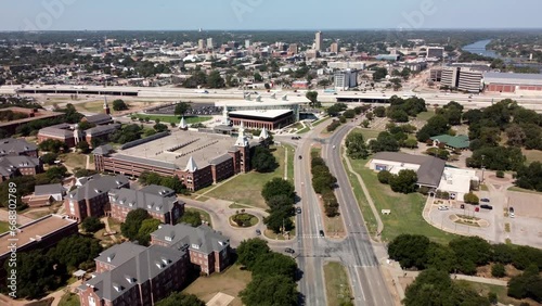 Flying over Waco, Texas photo