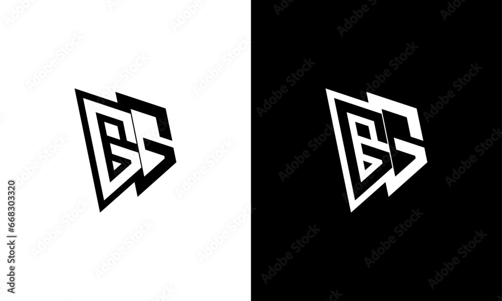 Obraz premium Modern Letter GG Logo Design initial letter