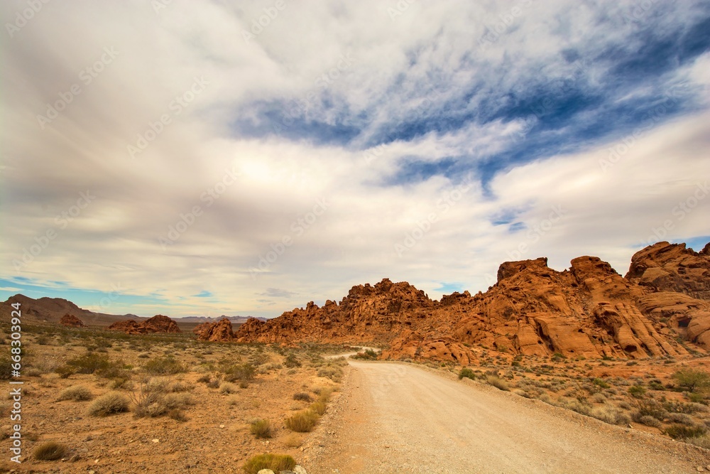 dirt road in the desert