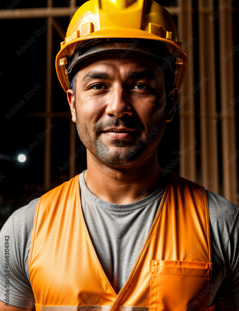 Portrait of a construction worker Portrait of a construction worker