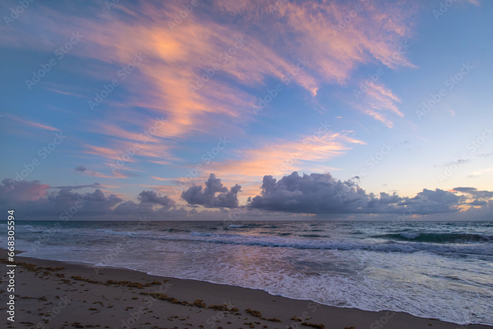 sunrise over the ocean