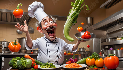  Comic Culinary Chaos: A Chef's Exaggerated Adventures