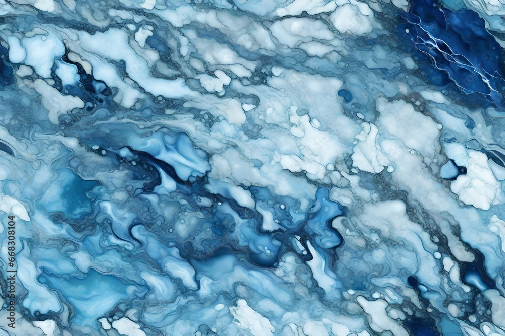 A seamless marble texture in shades of blue. A seamless marble texture in shades of blue.