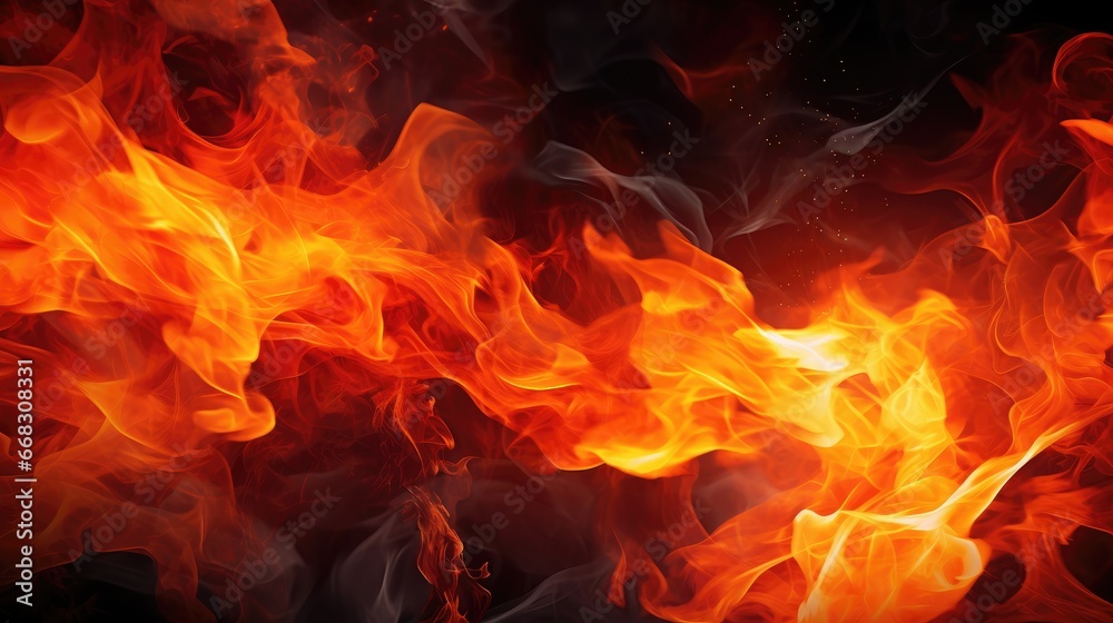 Abstract Fire Symphony: A blazing inferno of red, orange, and yellow flames in a striking background Abstract Fire Symphony: A blazing inferno of red, orange, and yellow flames in a striking background