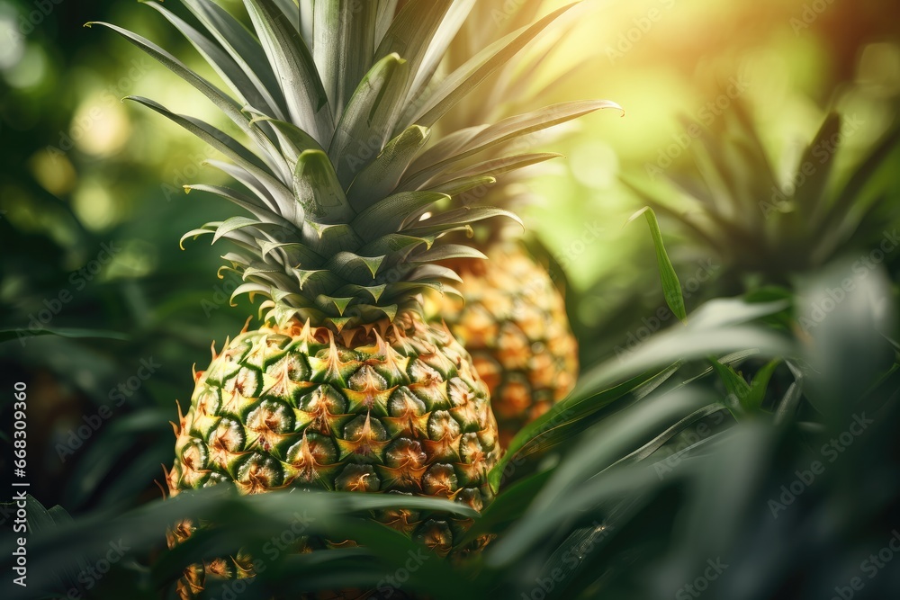 Fresh, sweet pineapple, a tropical delight, with its juicy, yellow allure, a nature's burst of flavor. Fresh, sweet pineapple, a tropical delight, with its juicy, yellow allure, a nature's burst of flavor.