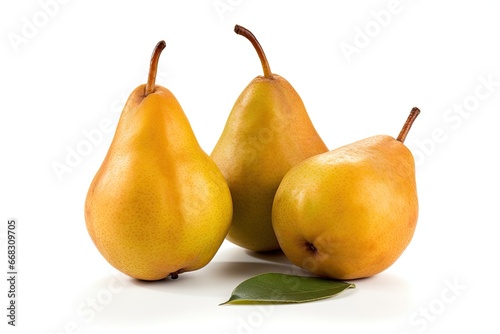 A juicy and sweet pear, perfectly ripe, provides a delightful and healthy snack