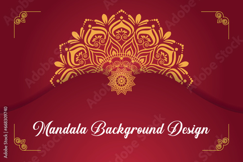 Circle Pattern Creative Luxury Ornamental Mandala, Flower Mandala with gradient color with unique Background Design in gold color vector