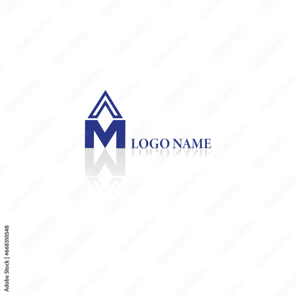 Fototapeta premium Modern Initial MA logo and AM logo. Letter M MA AM creative elegant Monogram. Initial MA logo and AM logo. Letter M MA AM creative elegant Monogram.