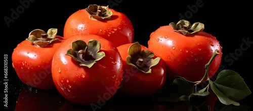 Red persimmons described succinctly photo