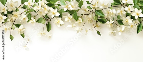 Floral backdrop with jasmine in spring and summer