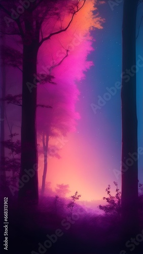 Enchanted gradient echoes background design