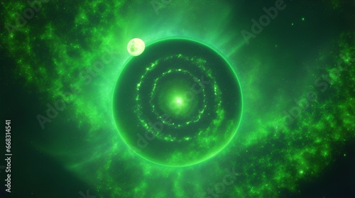 Celestial green noise overture background image