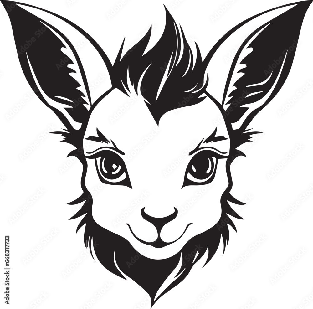 Goat, Vector Template for Cutting and Printing Goat, Vector Template for Cutting and Printing