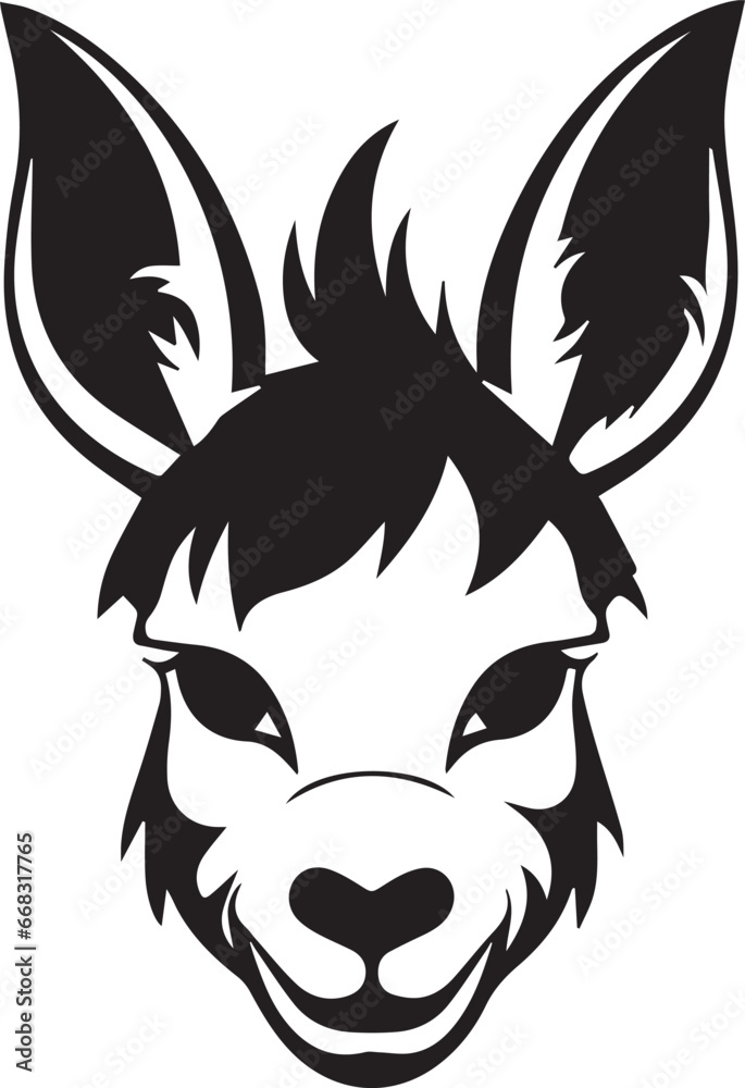 Fototapeta premium Donkey, Vector Template for Cutting and Printing