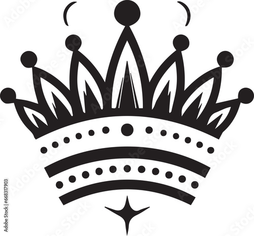 Crown tattoo, Vector Template for Cutting and Printing