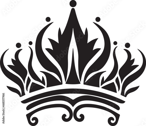 Crown tattoo, Vector Template for Cutting and Printing