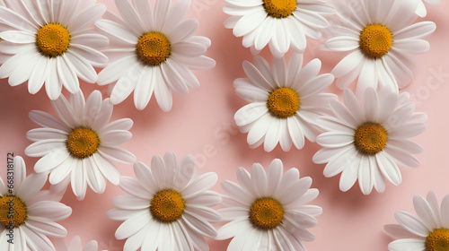 pattern with white daisies Background. Generative AI