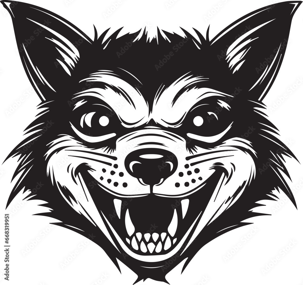 Smile Tasmanian devil , Vector Template for Cutting and Printing