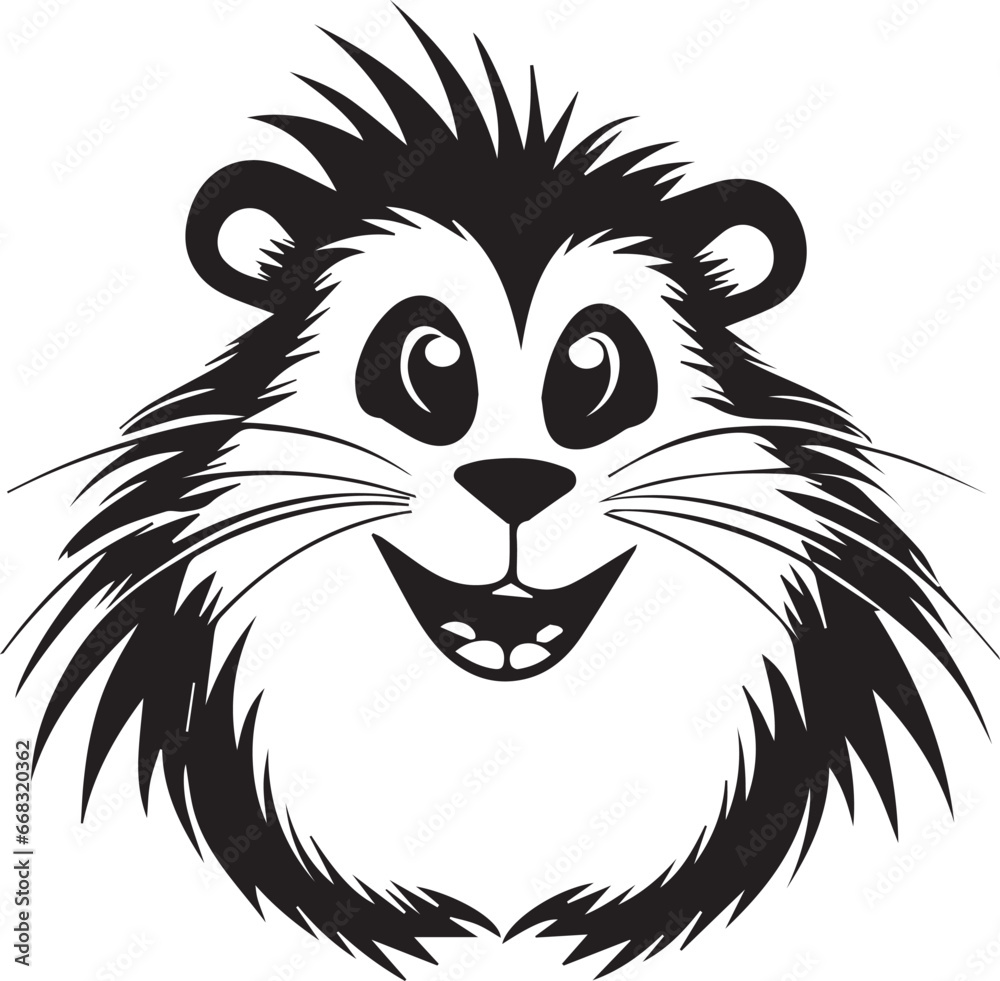 Smile Lemming, Vector Template for Cutting and Printing
