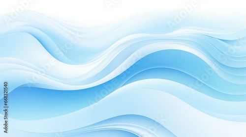 Snow Wave Winter Texture Background - Blue White Wavy Lines. Frozen Ocean Water Backdrop for New Year Holiday Celebration. Abstract Web and Mobile Cartoon Waves with Copy Space