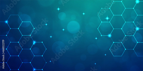 Digital technology banner green blue background concept  cyber technology circuit  abstract tech  innovation future data  internet network  Ai big data  futuristic wifi connection illustration vector
