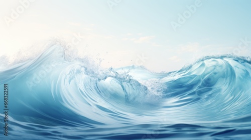 Snow Wave Texture with Blue and White Flowing Lines. Frozen Ocean Water Backdrop for New Year Celebration. Abstract Illustration for Web and Mobile, Copy Space