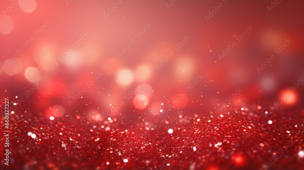 Elegant Red Sparkling Holiday Backdrop