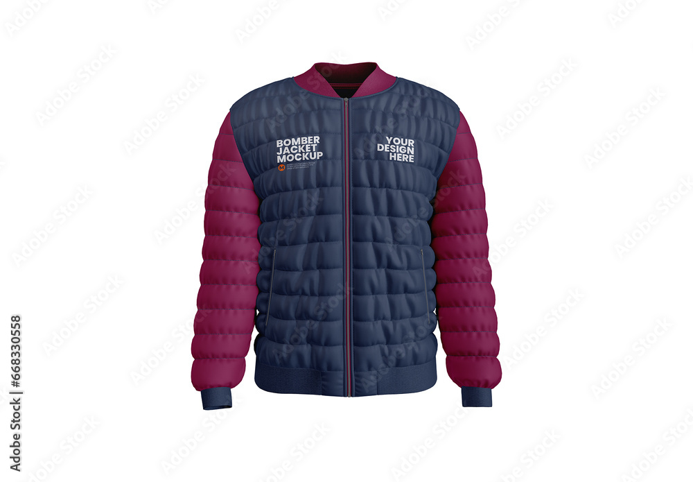 Bomber Jacket Mockup - Front View Stock Template | Adobe Stock