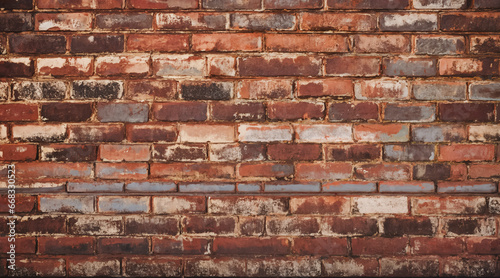 Brick wall. Texture of an old brick wall. Generative AI