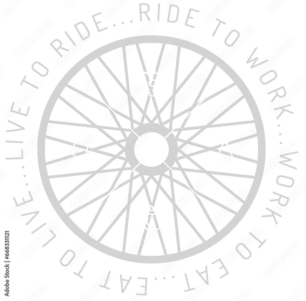 Fototapeta premium Ride to Work, Work to Ride, Live to Ride, Ride to Live