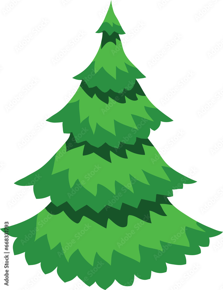 Christmas tree. Evergreen tree. Christmas and New Year celebration concept. Cartoon style.transparent, png, illustration Christmas tree. Evergreen tree. Christmas and New Year celebration concept. Cartoon style.transparent, png, illustration