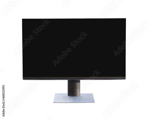 Front Black computer screen or PC monitor.