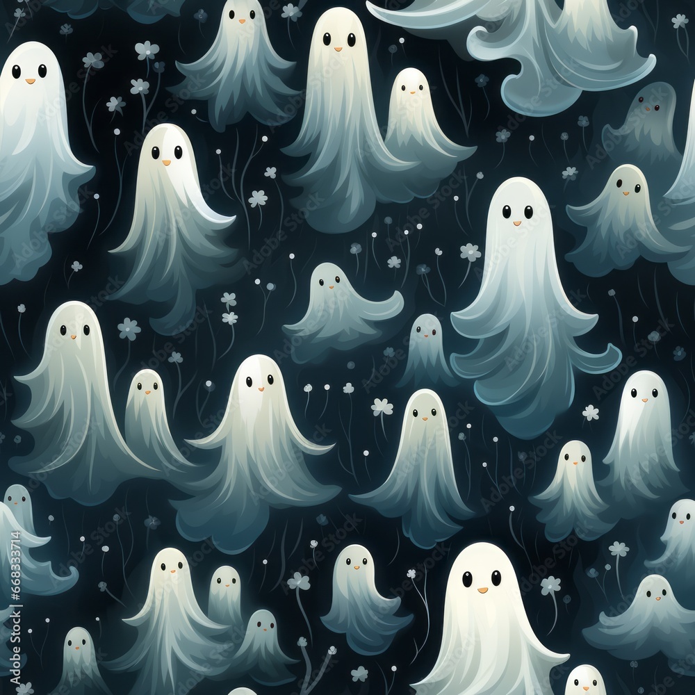 ghosts seamless pattern ghosts seamless pattern