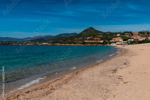 Landscape with Plage du Sagnone, Corsica island, France