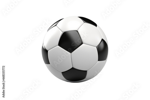 Close-Up of the Soccer Ball  classic football  transparent background