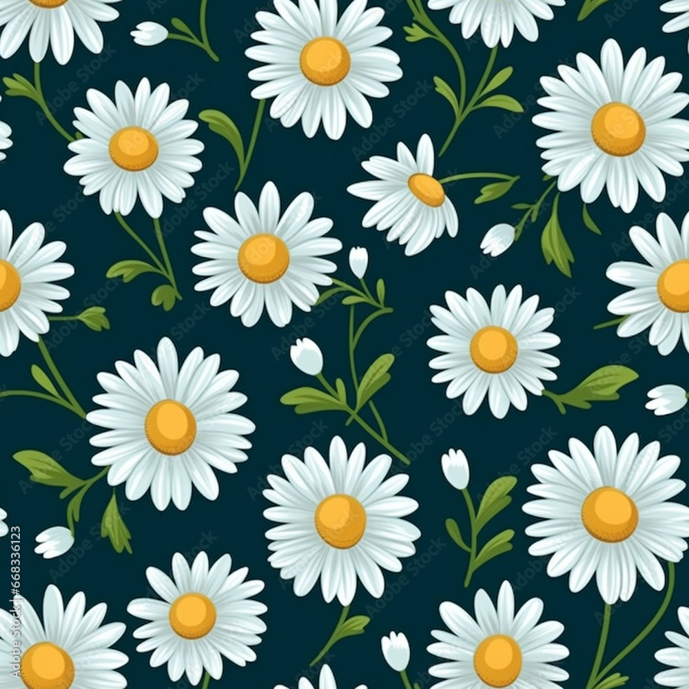 Flyer design with modern daisy style