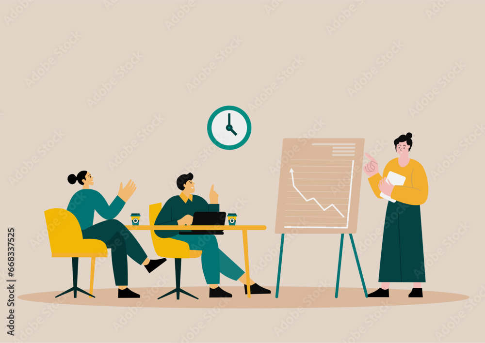 Work place web. Online meeting, office chair, table, remote work, homework,, collection. Vector illustration.