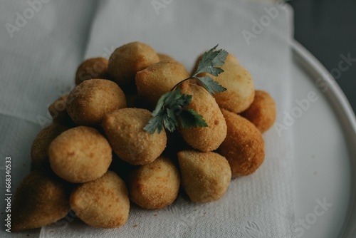 Mini salgados e salgadinhos de festa pastel coxinha frito photo